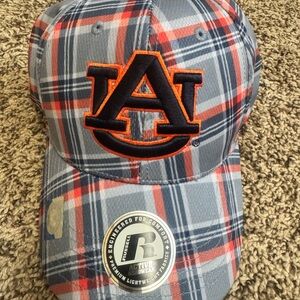Russell Athletic Blue and Orange Plaid Cap